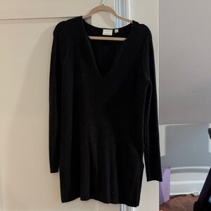 Anthropologie Black Grey Long Sleeve sweater